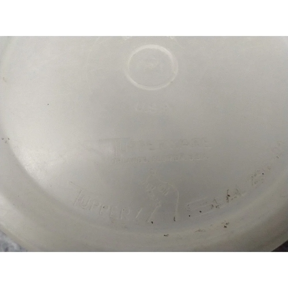 Vintage‎ Tupperware Midget Container 122-6 Translucent White with Lid 2oz USA